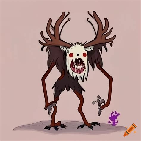 Cartoon wendigo character inspired by gravity falls on Craiyon