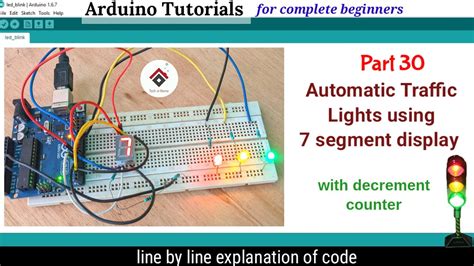 Traffic Light Controller Using Arduino And 7 Segment Display With CODE