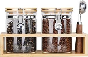 Amazon Kkc Home Accents Airtight Clear Glass Coffee And Tea