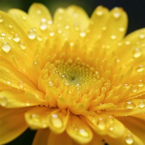 Premium Ai Image A Yellow Flower With Water Droplets On It