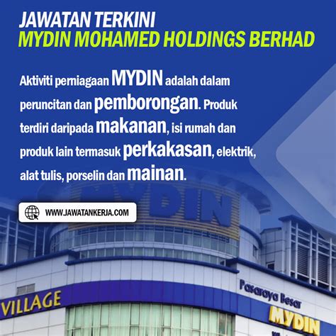 Jawatan Terkini Mydin Mohamed Holdings Berhad Gaji Rm Sehingga