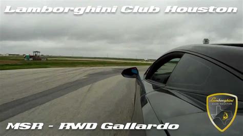 Trackday Lambo 2WD Gallardo MSR Houston Jan 2012 Session 3 CCW