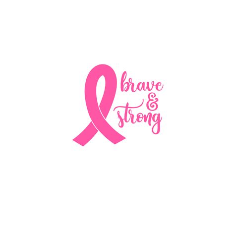 Brave And Strong Cancer Awareness Ribbon Free Svg File Svg Heart