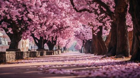 Premium Photo Sakura Cherry Blossoming Alley Wonderful Scenic Hd