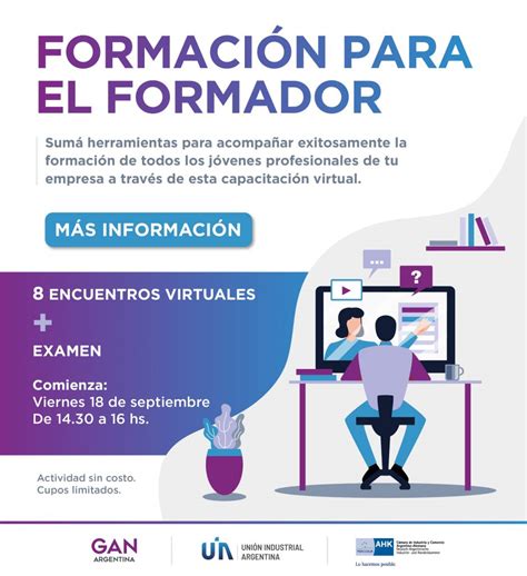 Invitación a la Capacitación virtual Formación para el Formador de