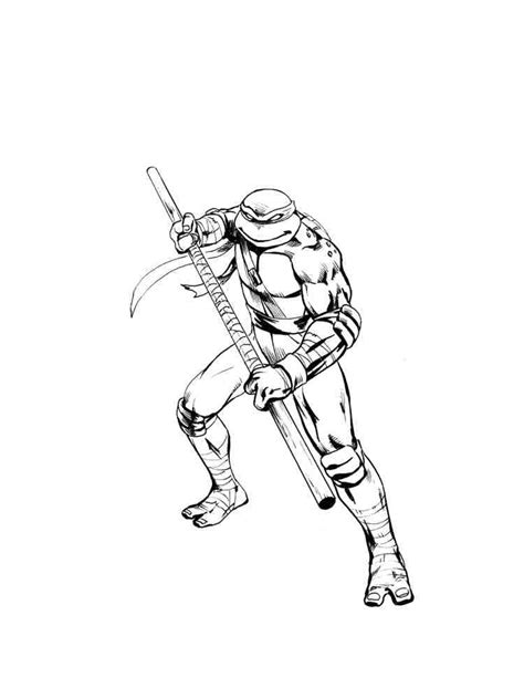 Desenhos de Donatello Tartarugas Ninja Imprimível para Colorir e