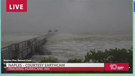 Record Storm Surge Off The Coast Of Naples As Hurricane Ian Arrives