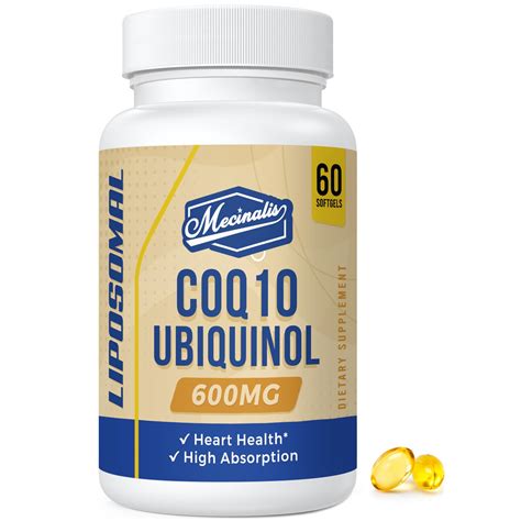 Buy Liposomal CoQ10 Ubiquinol 600mg Softgels Superior Absorption