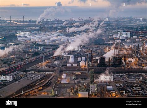 Marathon Refinery - California Aerial Photography Stock Photo - Alamy