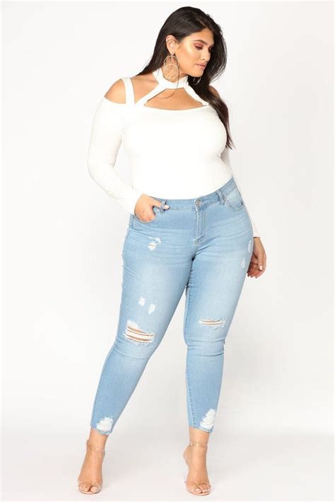 Ladies Plus Size Knee Rip Distressed White Washed Skinny Jean Womens Ripped Jeans Plus Size