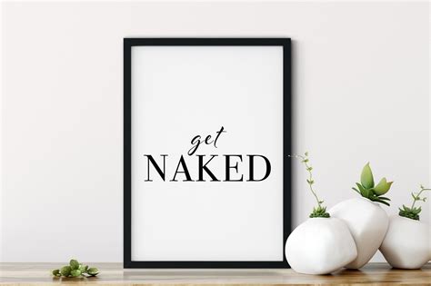 Get Naked Print Wall Art Bathroom Bedroom Typography Etsy