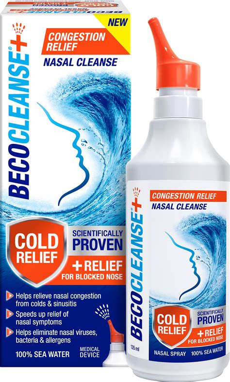 Buy Becocleanse Plus Decongestant Nasal Spray Natural Congestion