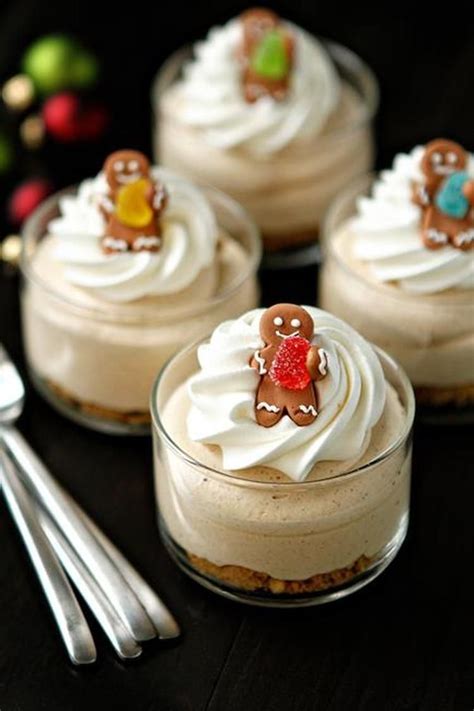 Gingerbread Oreo No Bake Mini Cheesecakes Winter Desserts Dessert