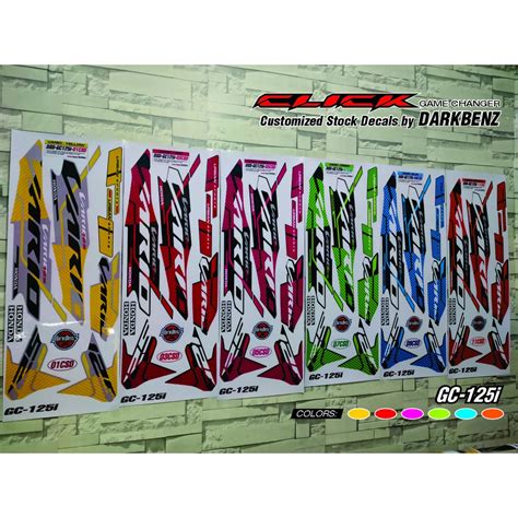 VARIO STOCK STICKER DECAL DESIGNS Honda Click Game Changer Version 2