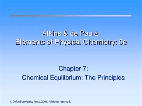 Ppt Atkins De Paula Elements Of Physical Chemistry E Powerpoint