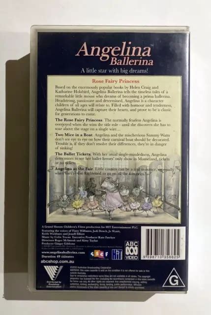 Angelina Ballerina Rose Fairy Princess Animated Tv Series Rare Abc