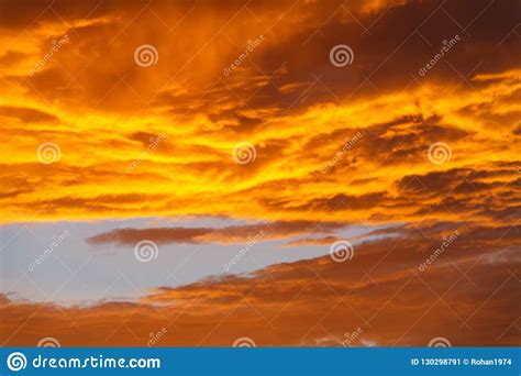 Fiery Orange Sunset Sky Beautiful Sky Stock Image Image Of Bright