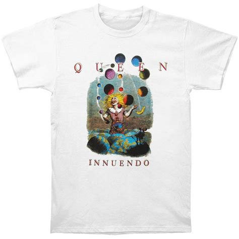 Queen Queen Mens Innuendo Slim Fit T Shirt White