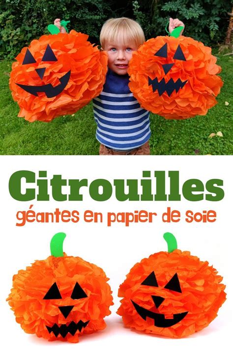 Citrouilles D Halloween G Antes En Papier De Soie Activit S Manuelles