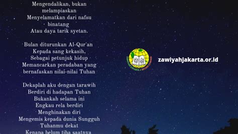 Puisi Ramadhan Ma Had Aly Zawiyah Jakarta