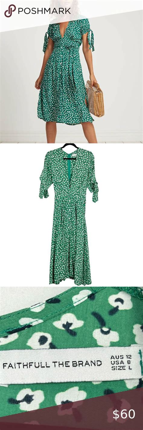 Faithful The Brand Nina Green Midi Dress Green Midi Dress Clothes