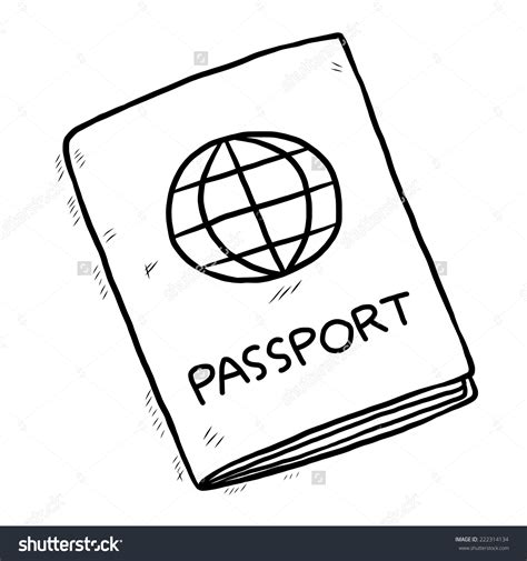 Passport Clipart Black And White