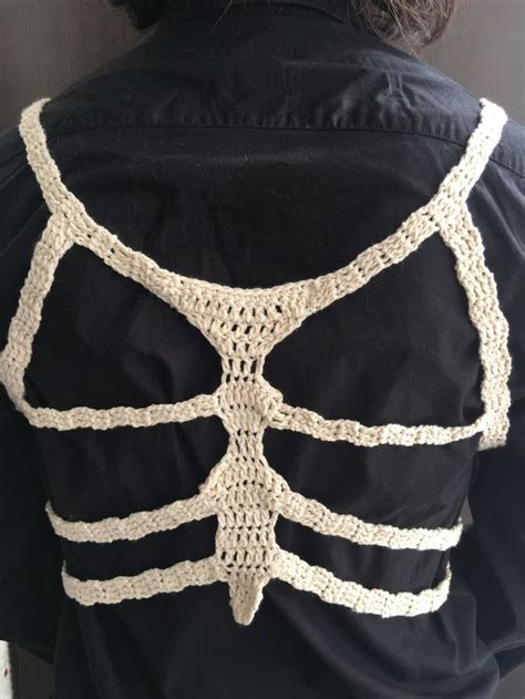 Crochet Skeleton Corset Crochet Halloween Skeleton Top Grunge