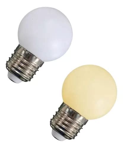 Kit 50 Lâmpada Bolinha Led 3w G45 E27 Varal De Luz Gambiarra Cor Da Luz