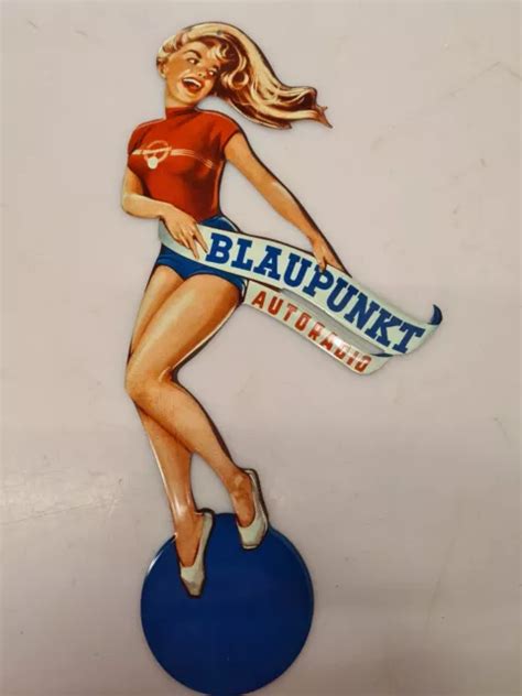 Plaque Publicitaire Pin Up Blaupunkt Autoradio Eur Picclick Fr