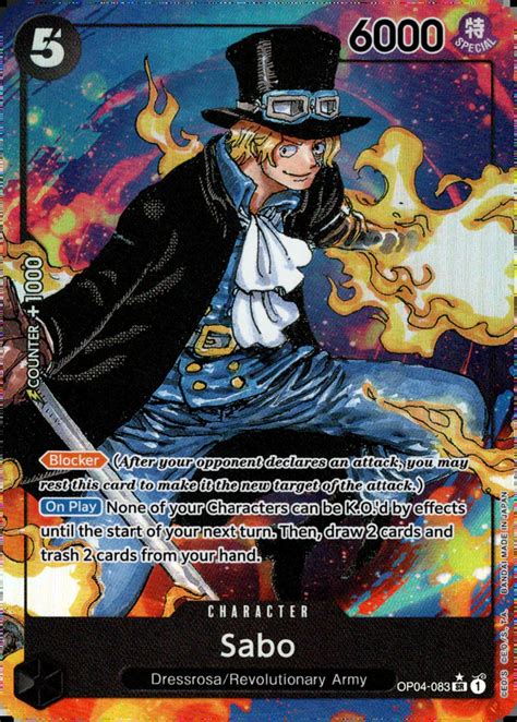 One Piece Card Game Kingdoms Of Intrigue Card Op Sabo Parallel