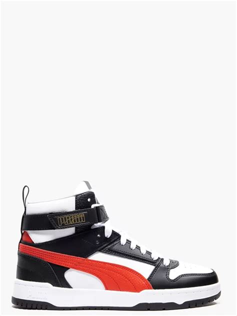 Puma Puma Black And Red High Top Trainers In Red Deichmann