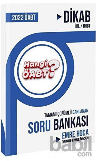 2022 Hangi ÖABT DİKAB İHL DHBT Tamamı Çözümlü Canlanan Soru Bankası