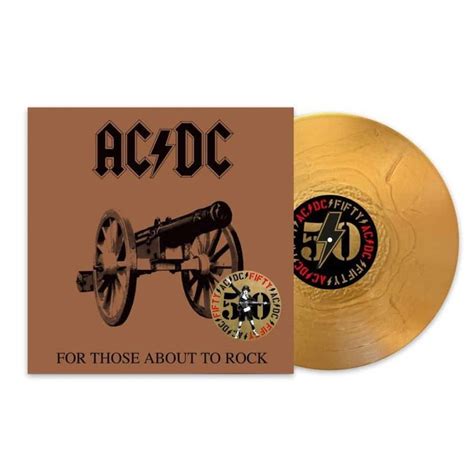 Acdc For Those About To Rock 50th Anniversary Gold Vinyl Reissue