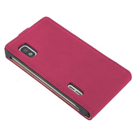 Kabiloo Etui Slim Rabat Rose Optimus L Lg Avec Film Protecteur