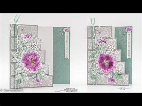 Z Fold Card Effektkarte Landhausrosen Mit Stampin Up YouTube