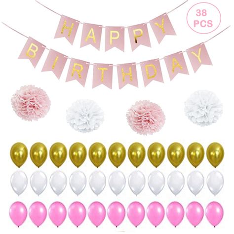 Buy Set of 56 pcs birthday decorations kit for baby girl Online @ ₹899 ...