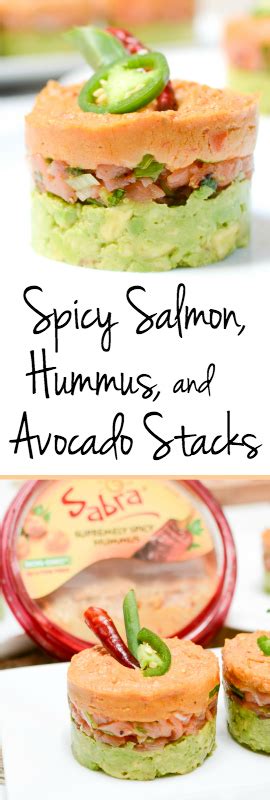 Spicy Salmon Hummus And Avocado Stacks The Every Kitchen