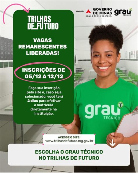 Trilhas Do Futuro Vagas Remanescentes - Vagas remanescentes do programa 'Trilhas de Futuro' são abertas nesta ...
