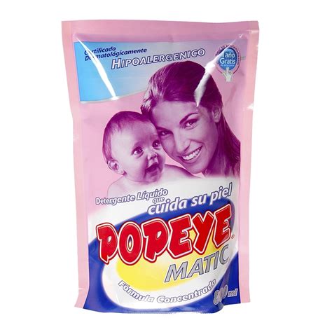 POPEYE DETERGENTE HIPOALERGENICO LIQ 800ML DOYPACK Lagos Distribuidores