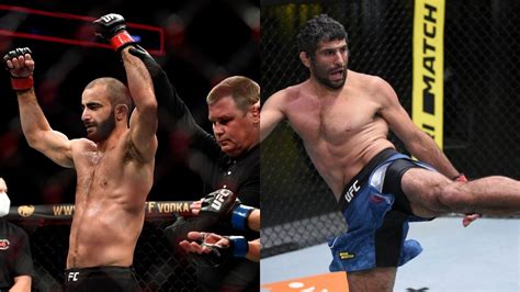 Giga Chikadze Celebrates Beneil Dariush Winning Via A Spinning Back Fist