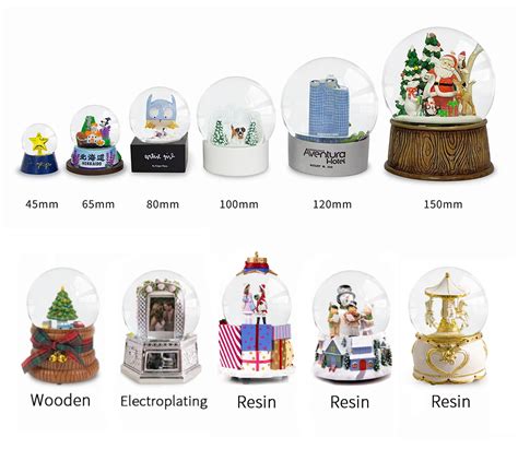 120mm Museum Luxury Ornament Souvenir Kit Gift Resin Glitter Snow Ball