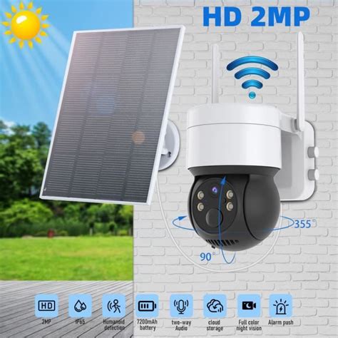 Cam Ra Surveillance Sans Fil Ext Rieure Cam Ra Solaire Wifi Autonome