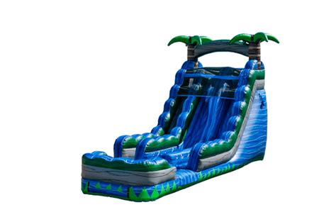 Blue Crush Dual Lane Water Or Dry Slide Rental Bouncegeeks