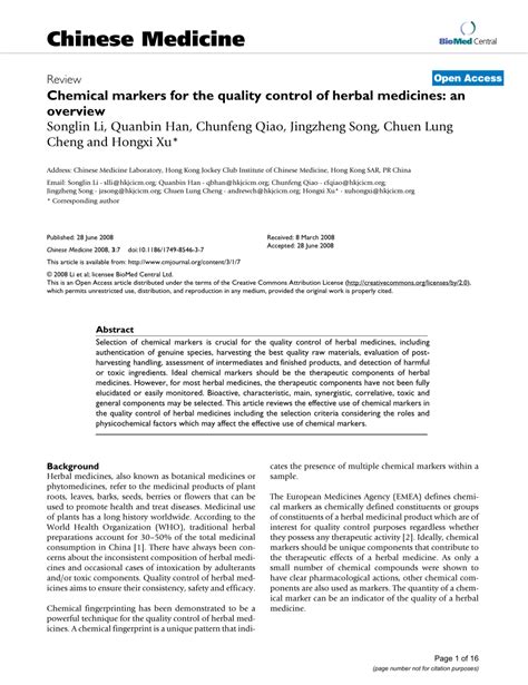 Sample Monograph For Herbal Medicines Herba Alternatif