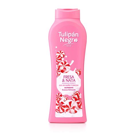 Gel Dus Fresa Y Nata Negro 650 Ml Tulipan Bebe Tei