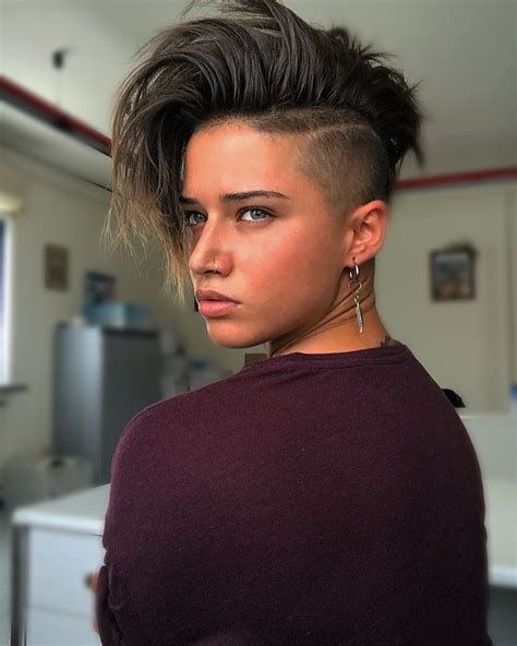 Hairstyles For Tomboys Long Short Hair With Curly Top