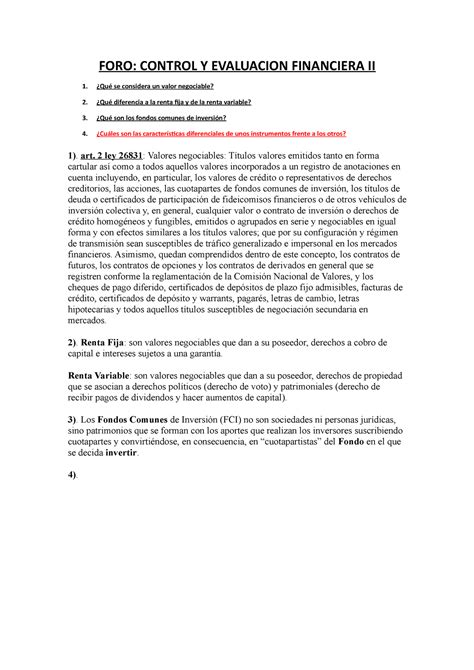 Foro Control Y Eval Financiera Ii Tp Foro Control Y Evaluacion