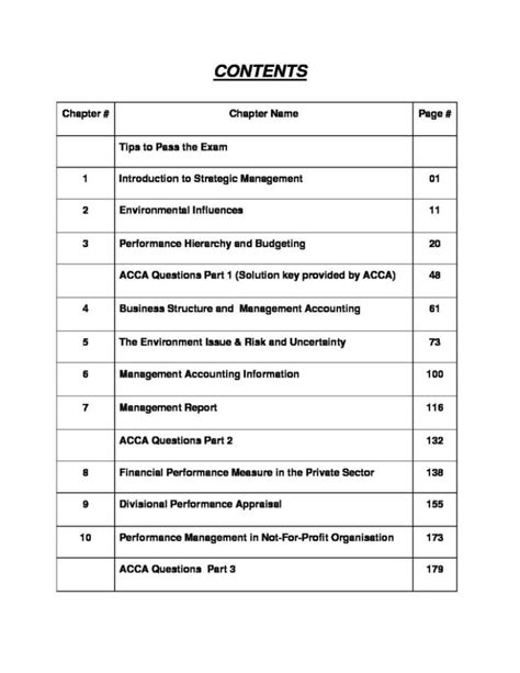 Notes For Advanced Performance Management APM At Association Of