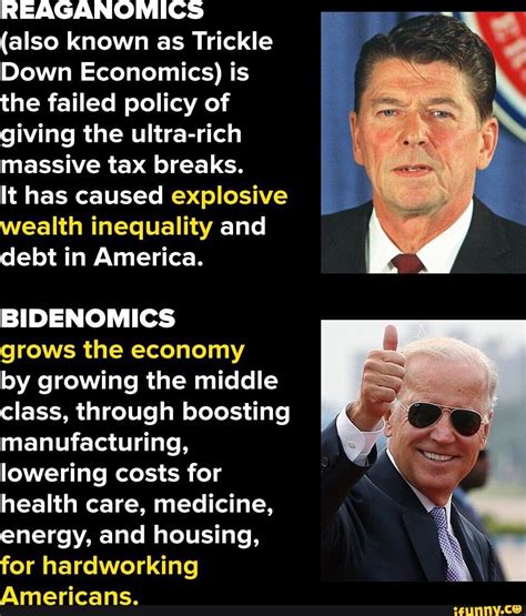 REAGANOMICS Also Known As Trickle Down Economics Is The Failed Policy