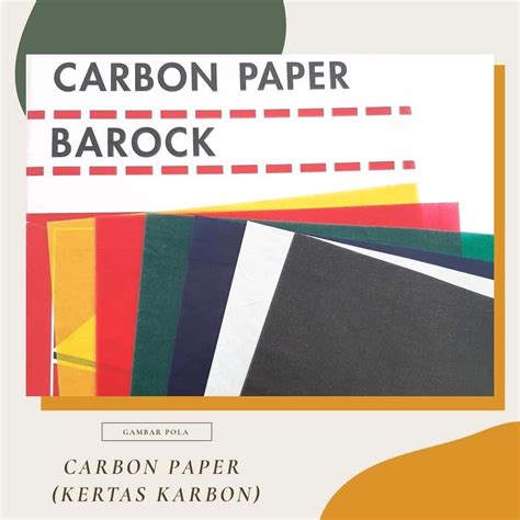 Jual Kertas Karbon Jahit Barock Carbon Paper Barock 1pak Shopee